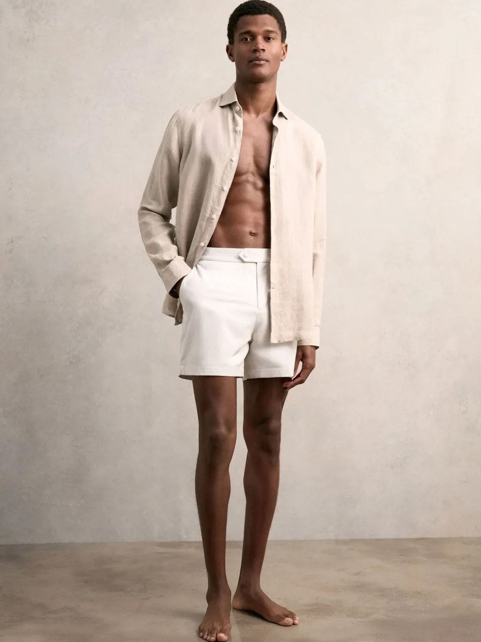 Off White - Reiss Sun Side Adjuster zwemshort