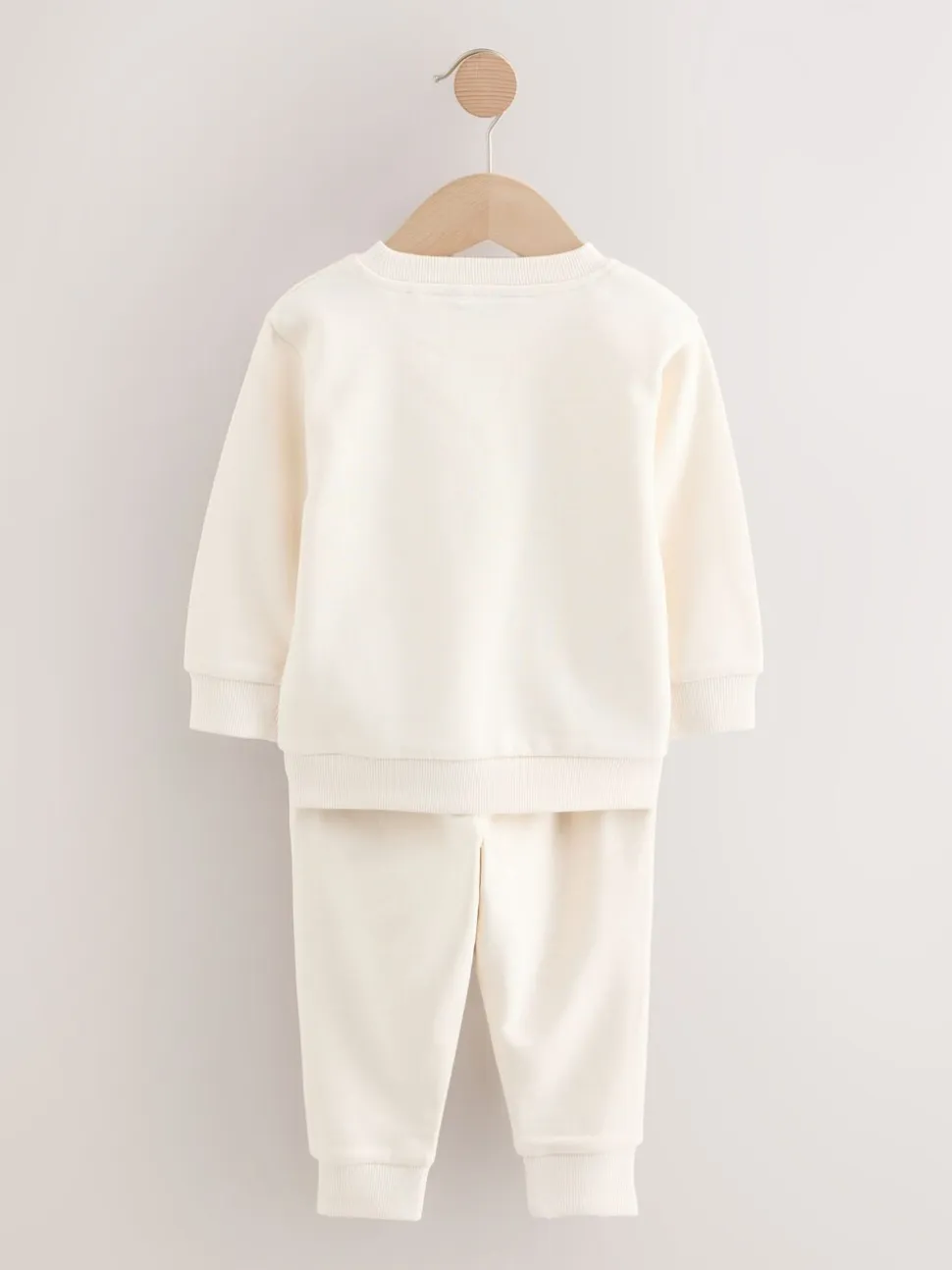 Off White/cementwit - Set van 2 sweatshirts en joggingbroeken (3mnd -7jr)