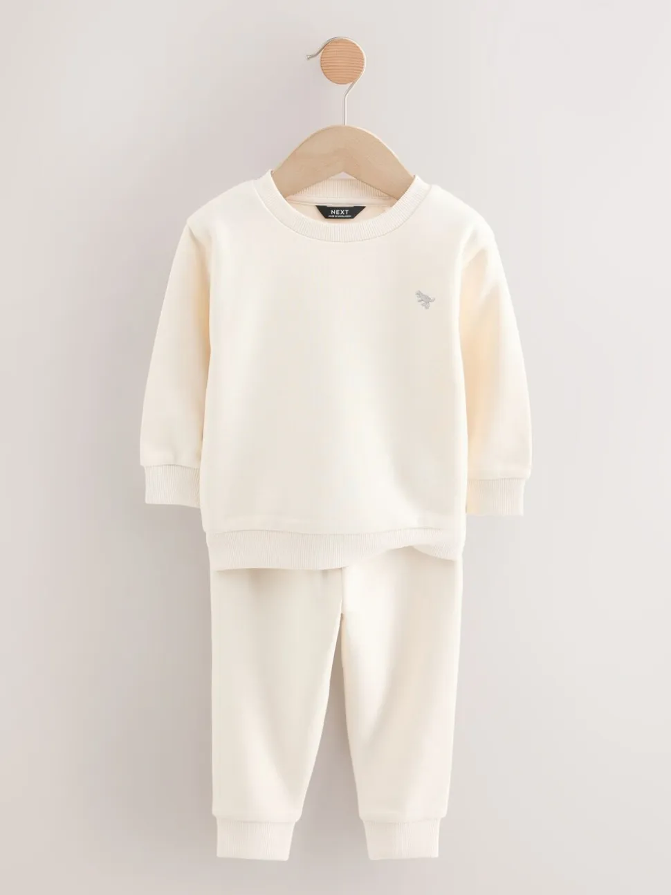 Off White/cementwit - Set van 2 sweatshirts en joggingbroeken (3mnd -7jr)
