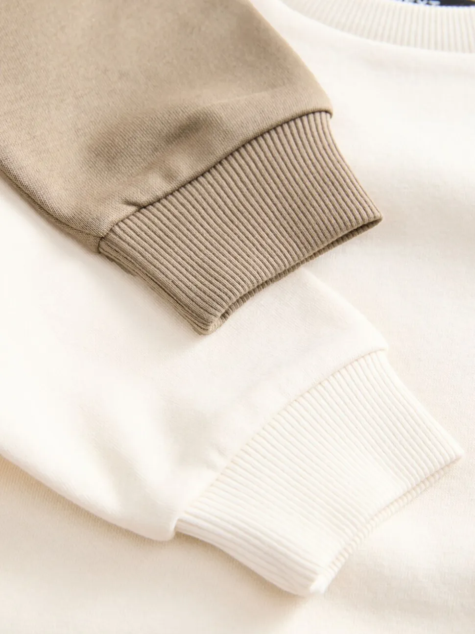Off White/cementwit - Set van 2 sweatshirts en joggingbroeken (3mnd -7jr)