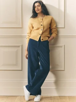 Okergeel - Laura Ashley Cable Knit Cardigan