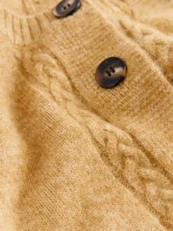 Okergeel - Laura Ashley Cable Knit Cardigan