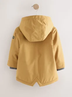 Okergeel - Waterdichte parka met borgvoering (3mnd -7jr)