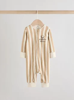 Olijfgroen - Set van 3 babypyjama's (0-3jr)