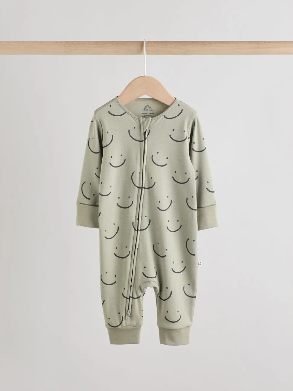 Olijfgroen - Set van 3 babypyjama's (0-3jr)