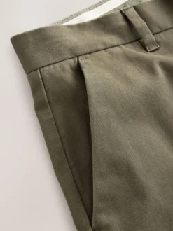 Olijfgroen - Slim Fit - Stretchy chino