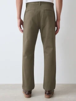 Olijfgroen - Straight fit - Stretchy chino