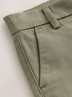 Olijfgroen - Stretchy chino's (3-17jr)