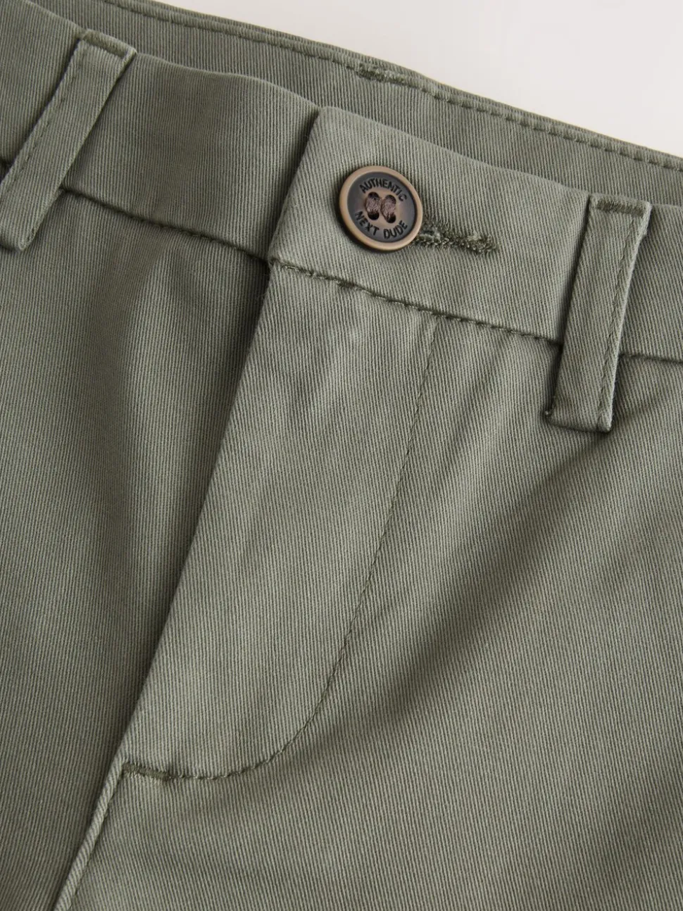 Olijfgroen - Stretchy chino's (3-17jr)
