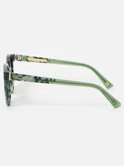 Oliver Bonas Preppy Faux Round Acetate Sunglasses