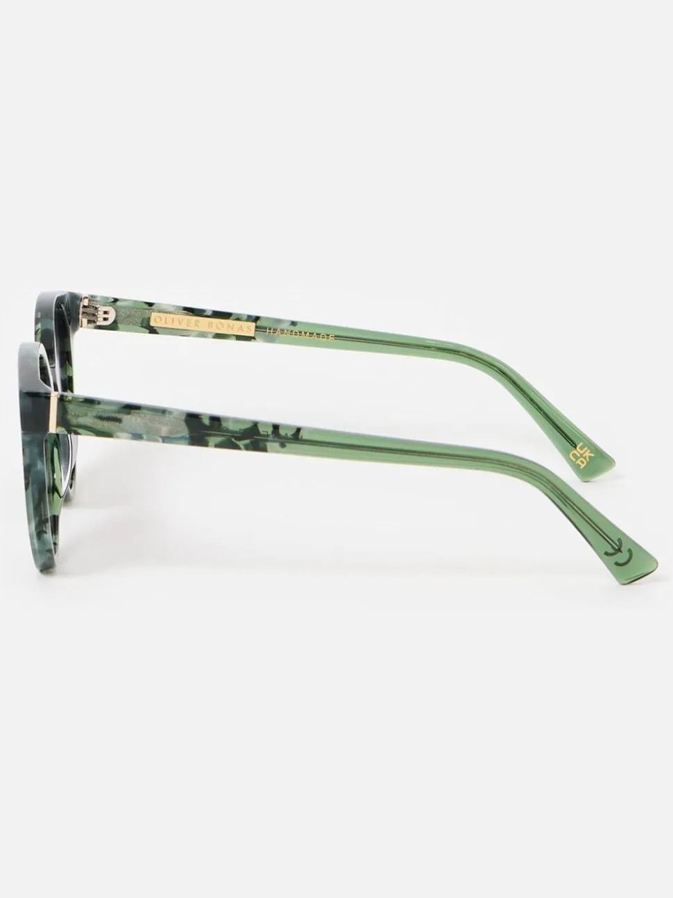 Oliver Bonas Preppy Faux Round Acetate Sunglasses