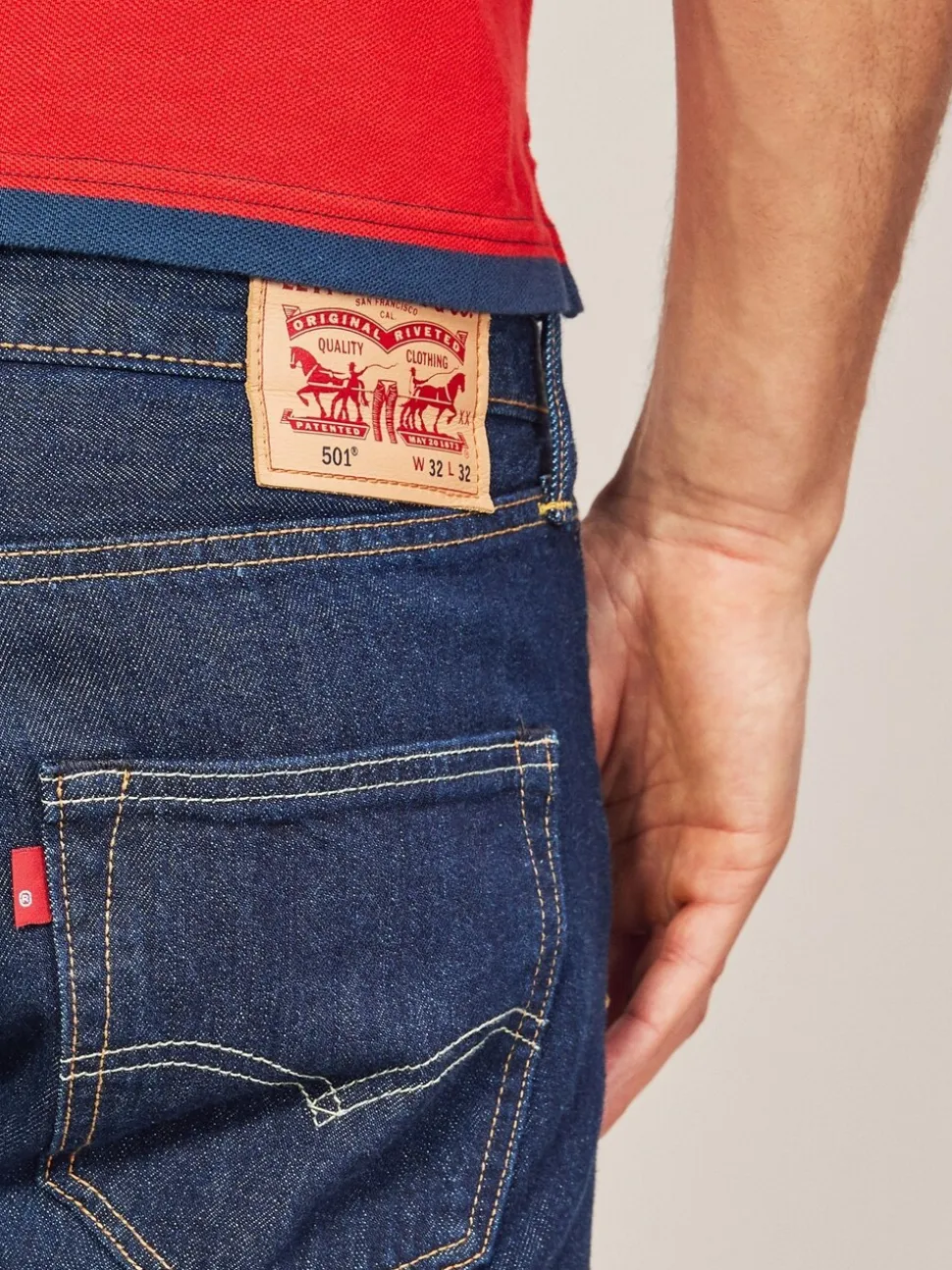 One wash marineblauw met wassing - Levi's® 501® Original jeans