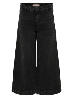 ONLY - Cropped kinderjeans met wijde pijpen