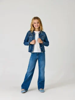 ONLY KIDS Blauwe Comfort Stretch Jeans met Wijde Pijpen