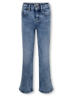 ONLY KIDS lichtblauwe jeans met verstelbare taille en rechte pijpen