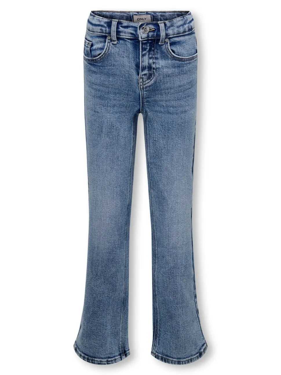 ONLY KIDS lichtblauwe jeans met verstelbare taille en rechte pijpen