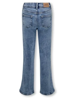 ONLY KIDS lichtblauwe jeans met verstelbare taille en rechte pijpen