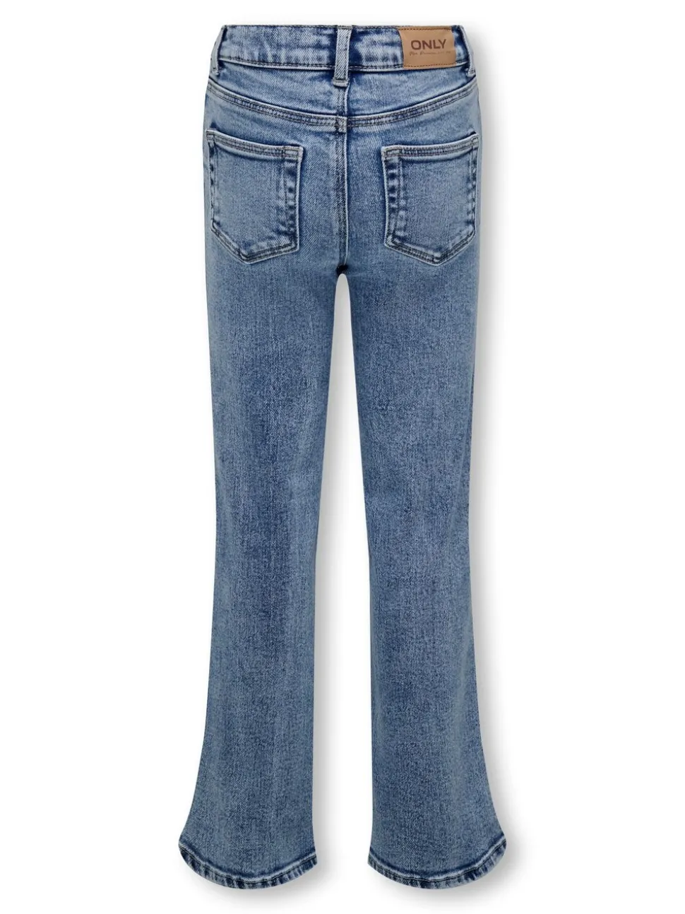 ONLY KIDS lichtblauwe jeans met verstelbare taille en rechte pijpen
