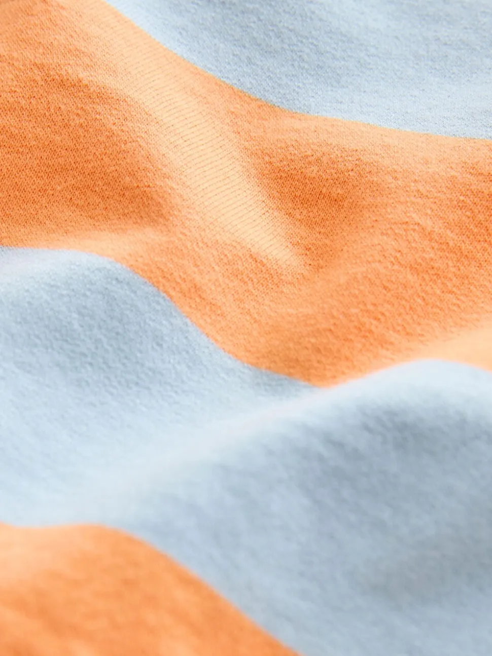 Orange & Blue Stripe - Sweatshirt met ronde hals en all-over print (3 mnd - 7 jr)