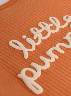 Oranje - Baby bodysuit met Lange mouwen en mutsje voor Halloween Set