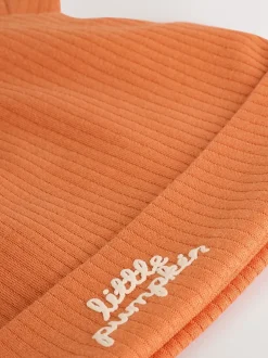 Oranje - Baby bodysuit met Lange mouwen en mutsje voor Halloween Set