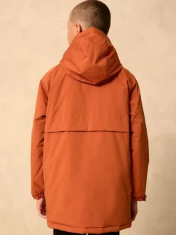 Oranje - Regenbestendige parka met fleecevoering (3-16jr)