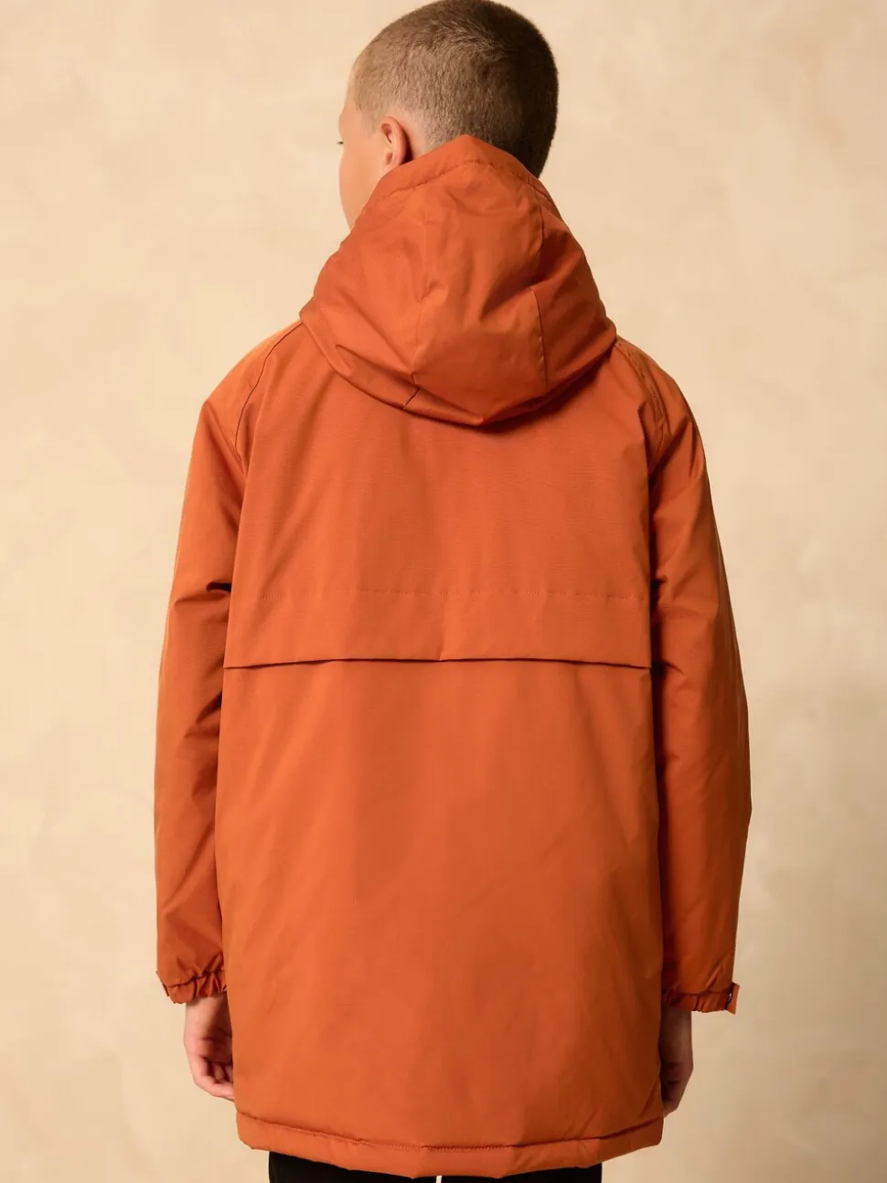 Oranje - Regenbestendige parka met fleecevoering (3-16jr)