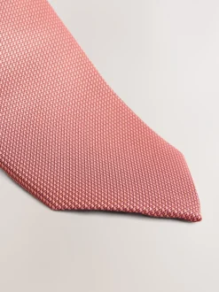 Oranje - Smal - Stropdas met textuur