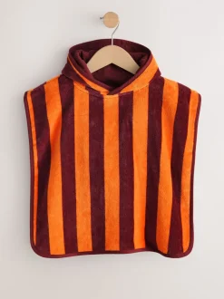 Oranje gestreept - Towelling Poncho (9mths-6yrs)