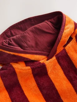 Oranje gestreept - Towelling Poncho (9mths-6yrs)