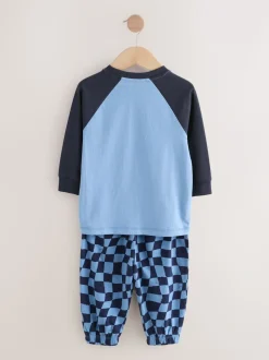 Oranje/marineblauwe met dinosaurusprint - Verpakking van 3 oversized pyjama's 3 (9mnd -10jr)