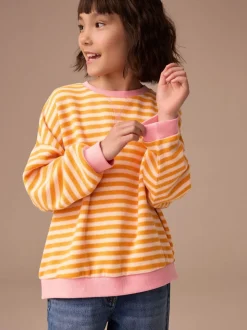 Oranje/roze - Oversized Cosy Rib Sweatshirt (9mths-16yrs)