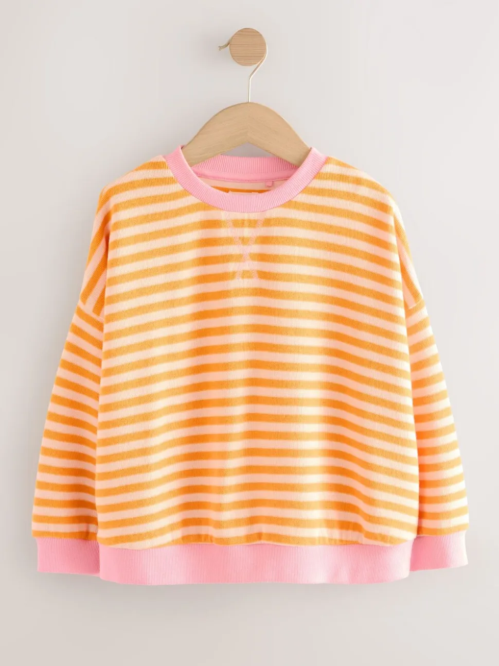 Oranje/roze - Oversized Cosy Rib Sweatshirt (9mths-16yrs)