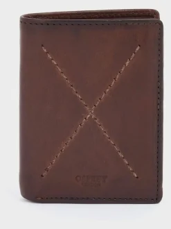 OSPREY LONDON The X Stitch Micro Leather RFID Card & Coin Wallet