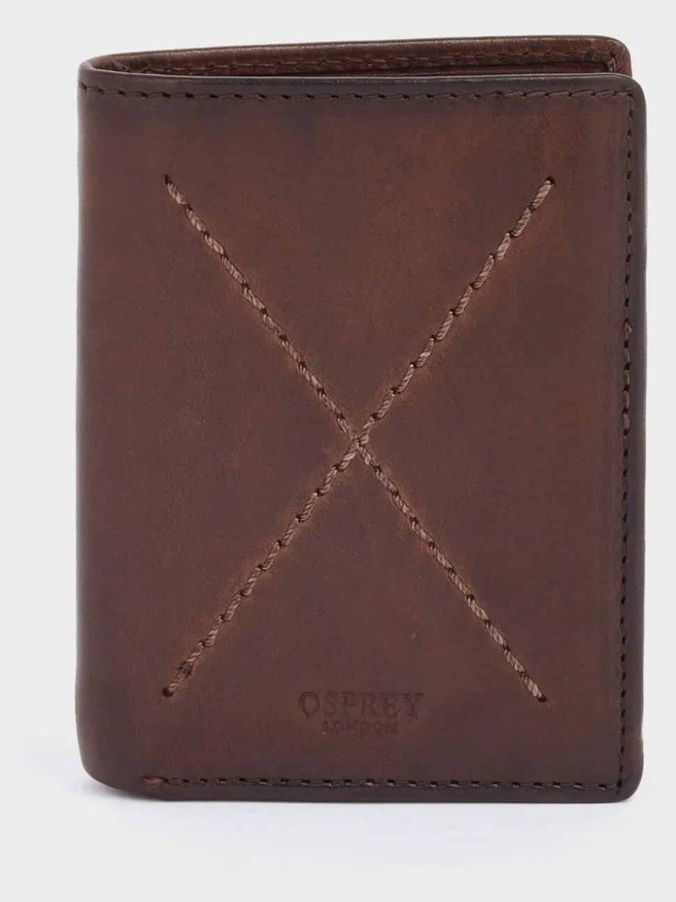 OSPREY LONDON The X Stitch Micro Leather RFID Card & Coin Wallet