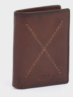 OSPREY LONDON The X Stitch Micro Leather RFID Card & Coin Wallet