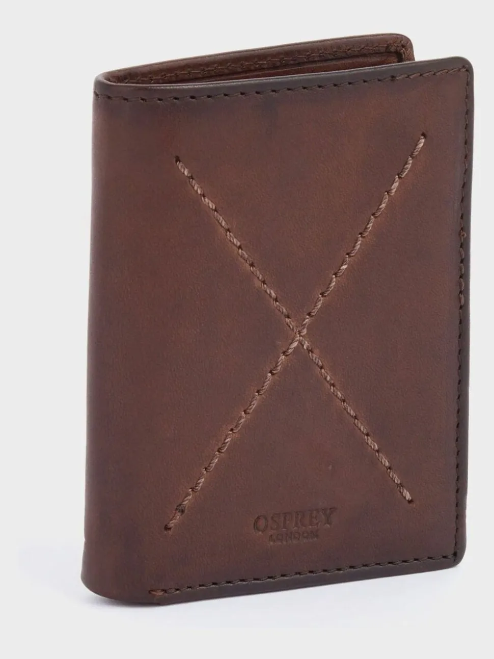 OSPREY LONDON The X Stitch Micro Leather RFID Card & Coin Wallet