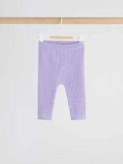 Paars - Gebreide babytrui en leggings set 2 -delig (0mnd -3jr)