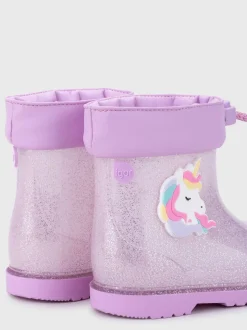 Paars - Igor Glitter Unicorn Ankle Wellies