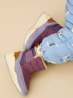 Paars - KIDLY by MORI Quilted Snow Boots