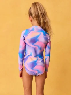 Paars - Long Sleeve Sunsafe Swimsuit (3mths-16yrs)