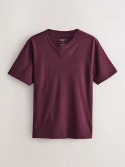 Paars - Normale Pasvorm - T-shirt met hert