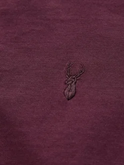 Paars - Normale Pasvorm - T-shirt met hert