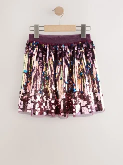 Paars - Ombré rok met pailletjes (3-16jaar)