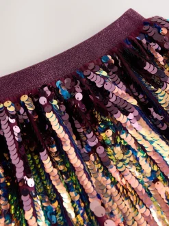 Paars - Ombré rok met pailletjes (3-16jaar)