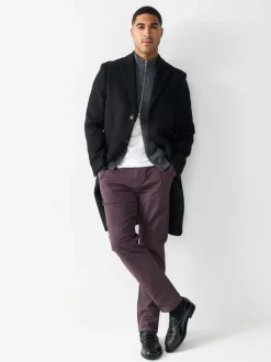 Paars - Slim Fit - Stretchy chino