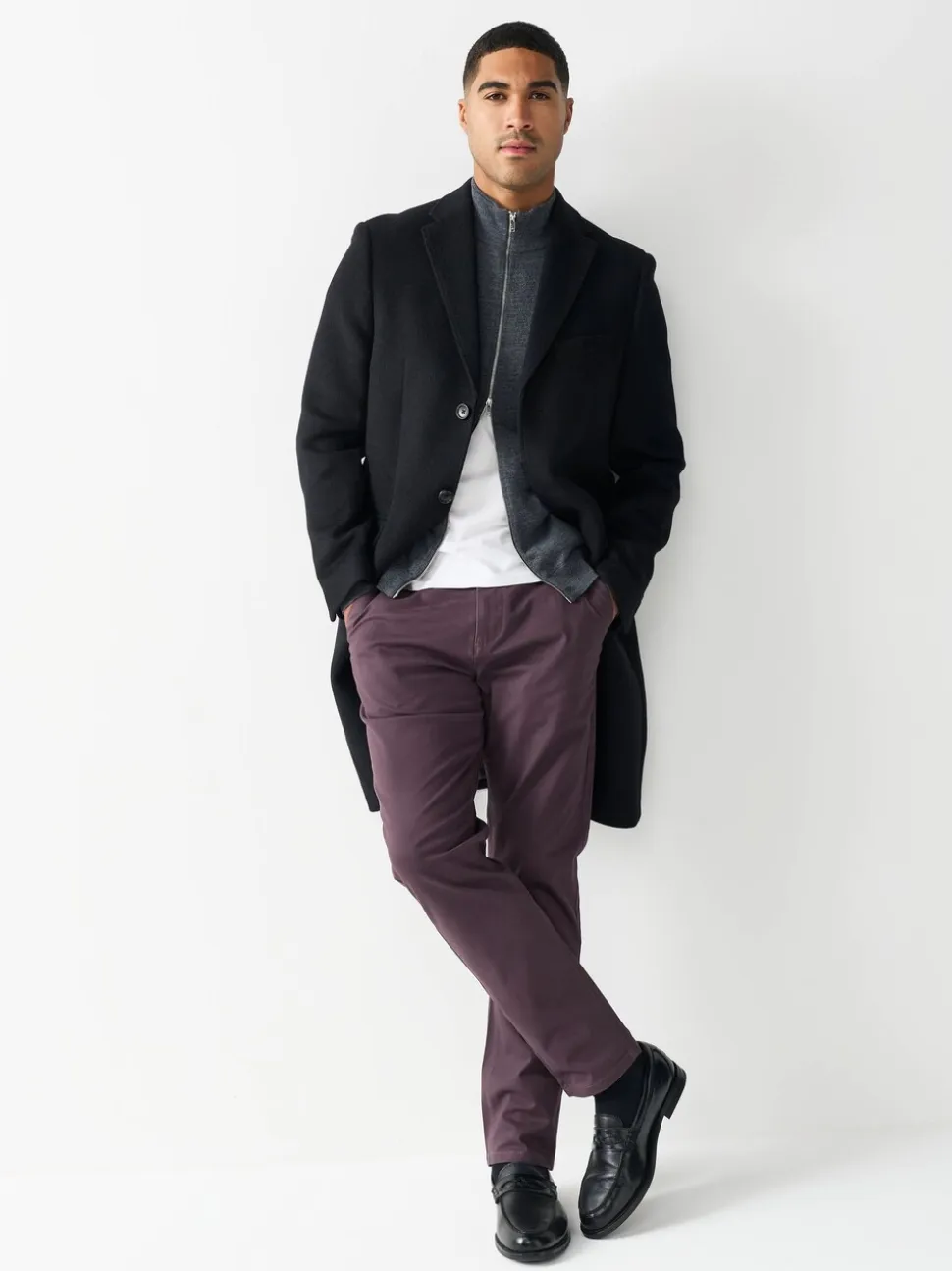 Paars - Slim Fit - Stretchy chino