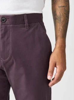 Paars - Slim Fit - Stretchy chino