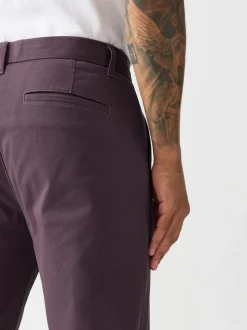 Paars - Slim Fit - Stretchy chino