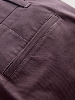 Paars - Slim Fit - Stretchy chino